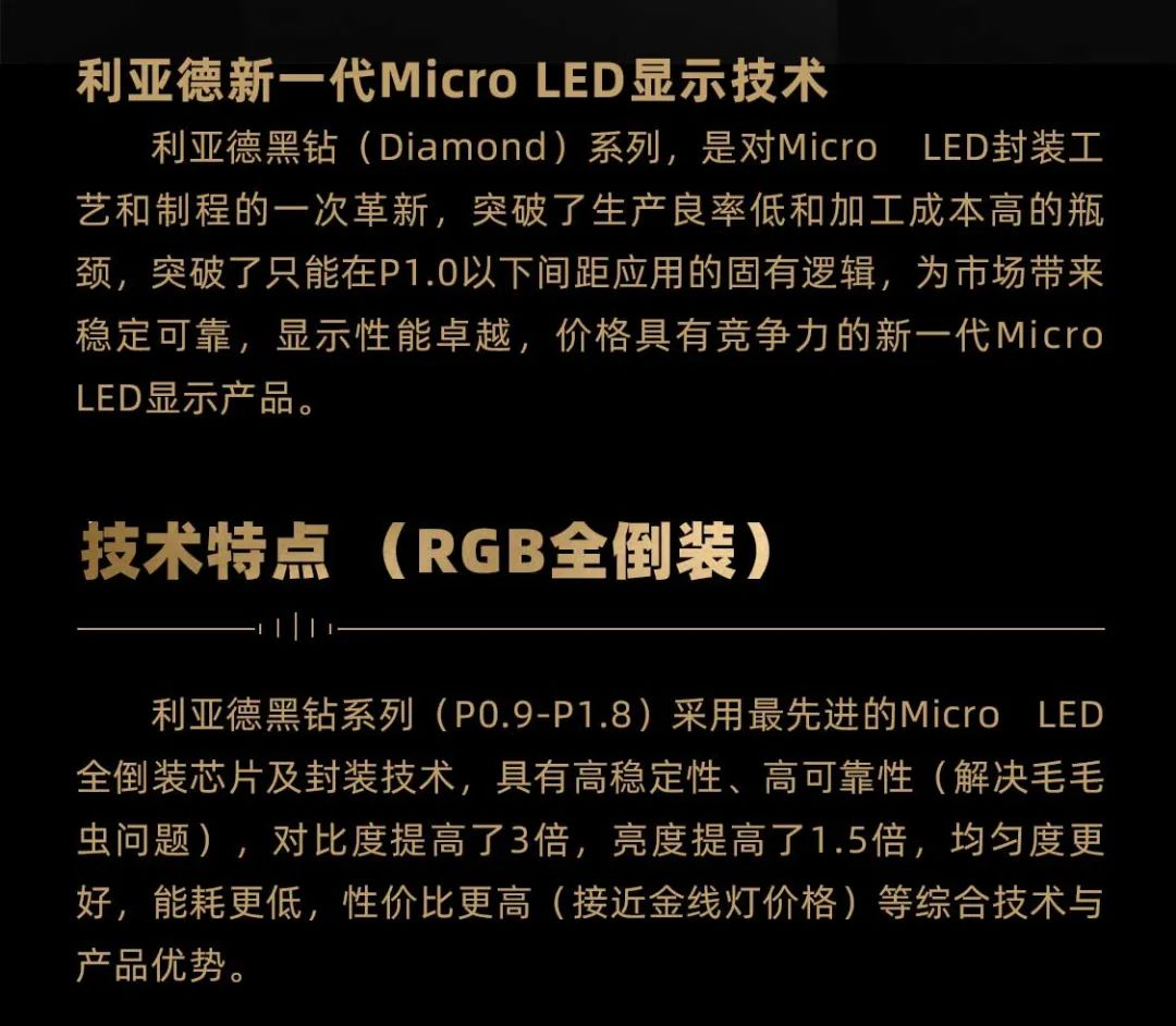 ng28.com面向全球发布第二代Micro LED显示技术——ng28.com黑钻（Diamond）系列
